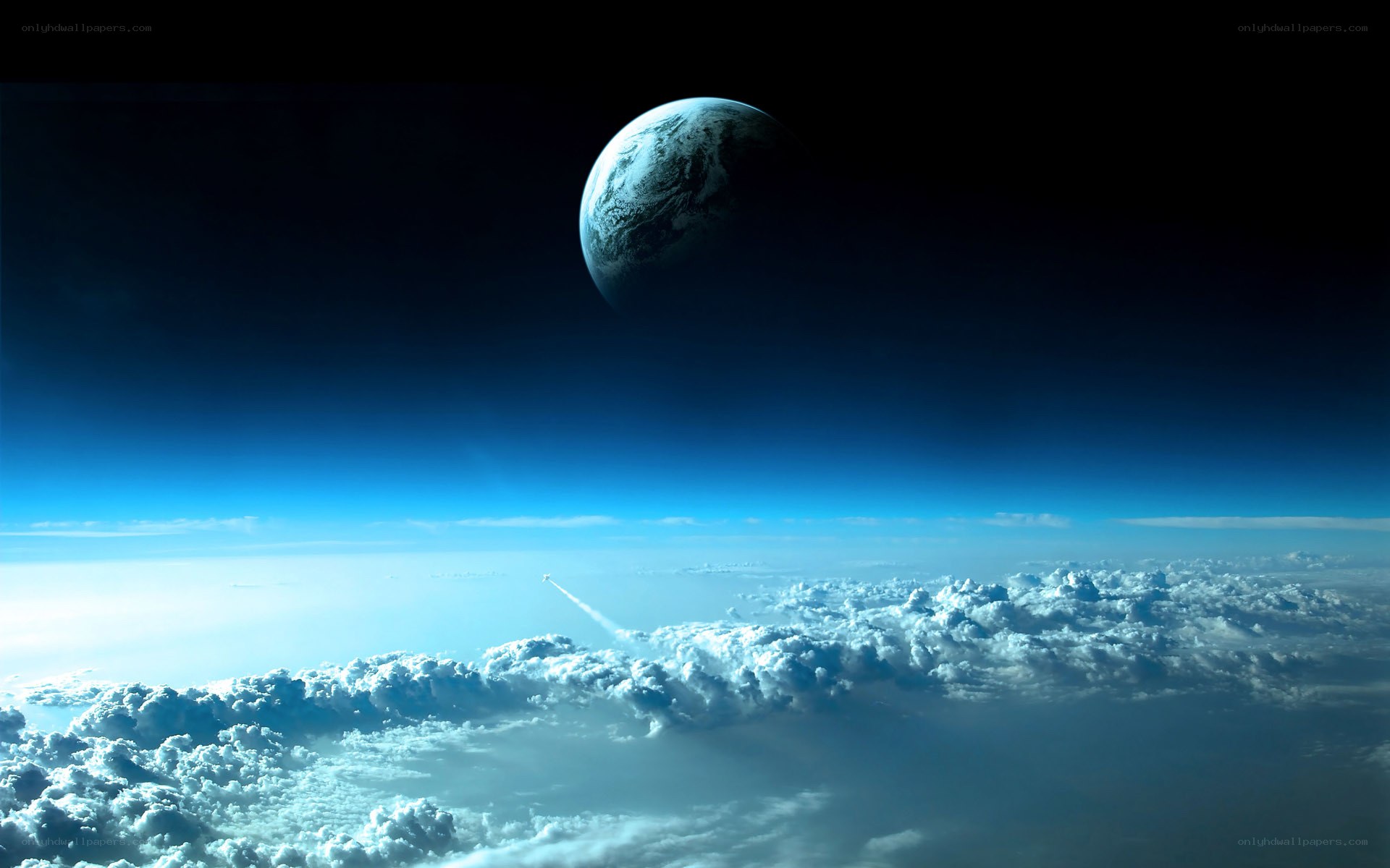 Earth from space view
