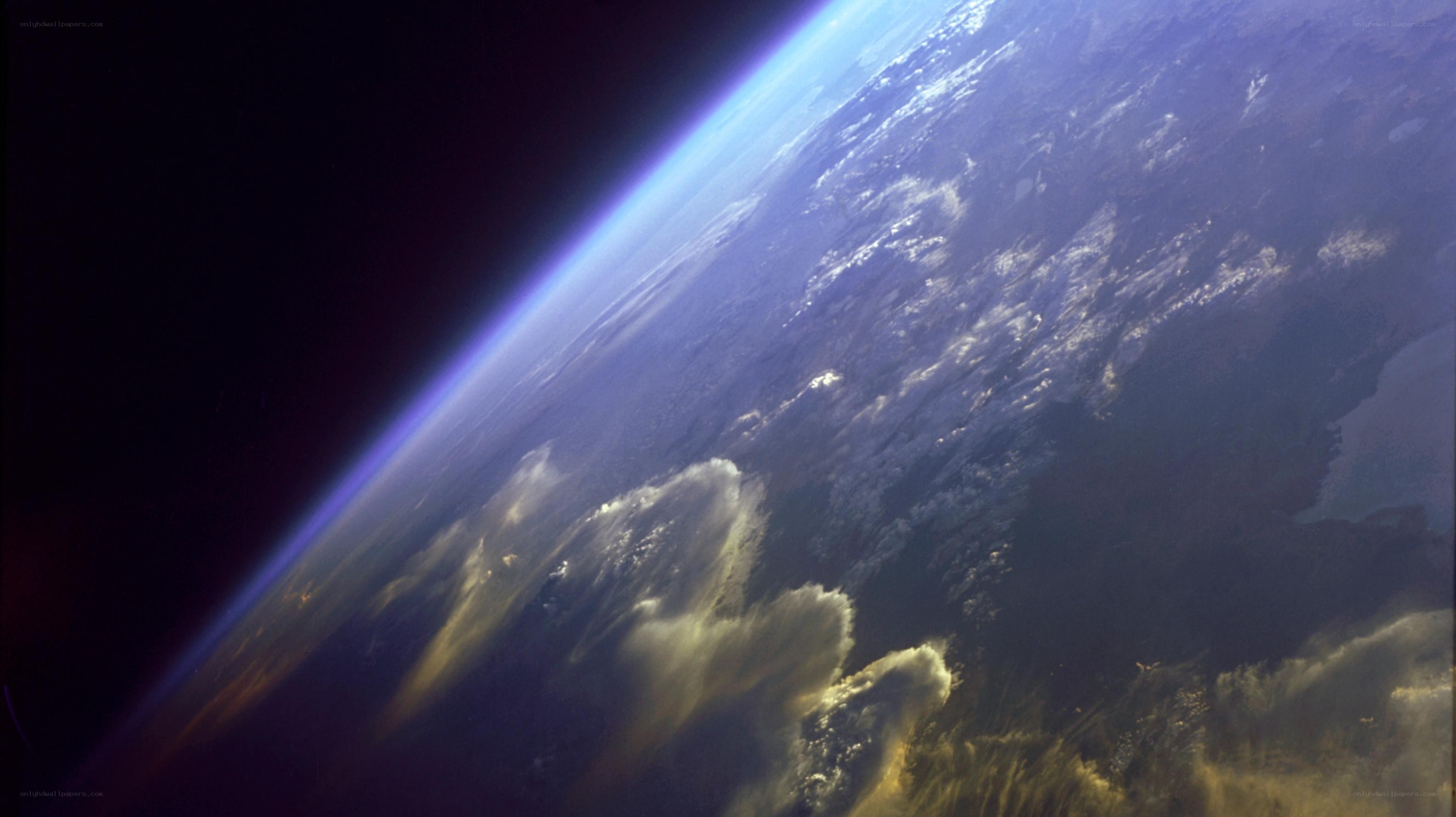 Earth from space view