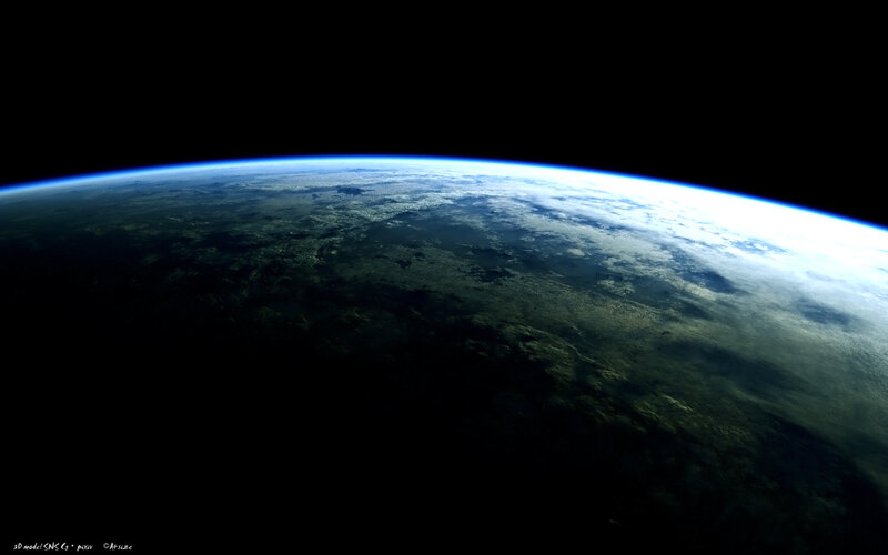 Earth from space view