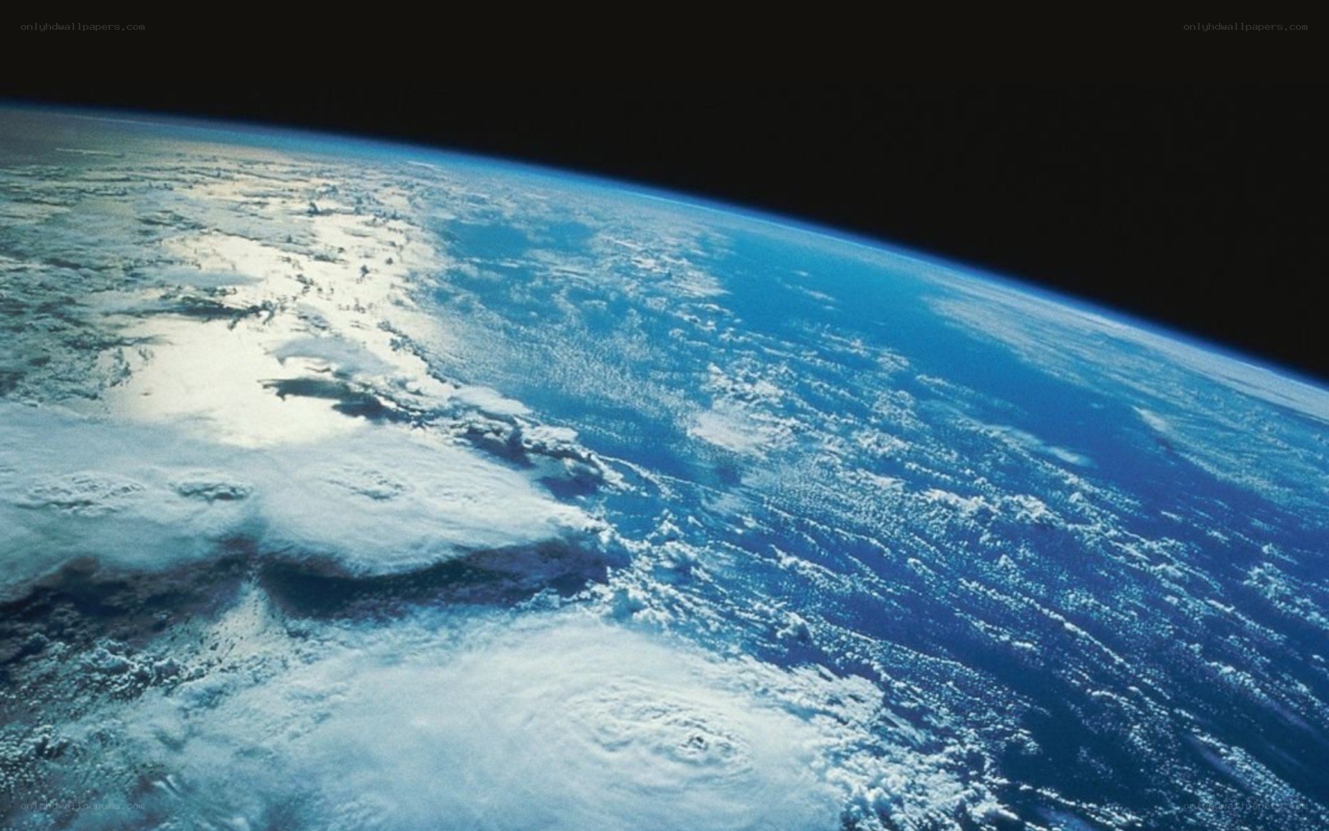 Earth from space view
