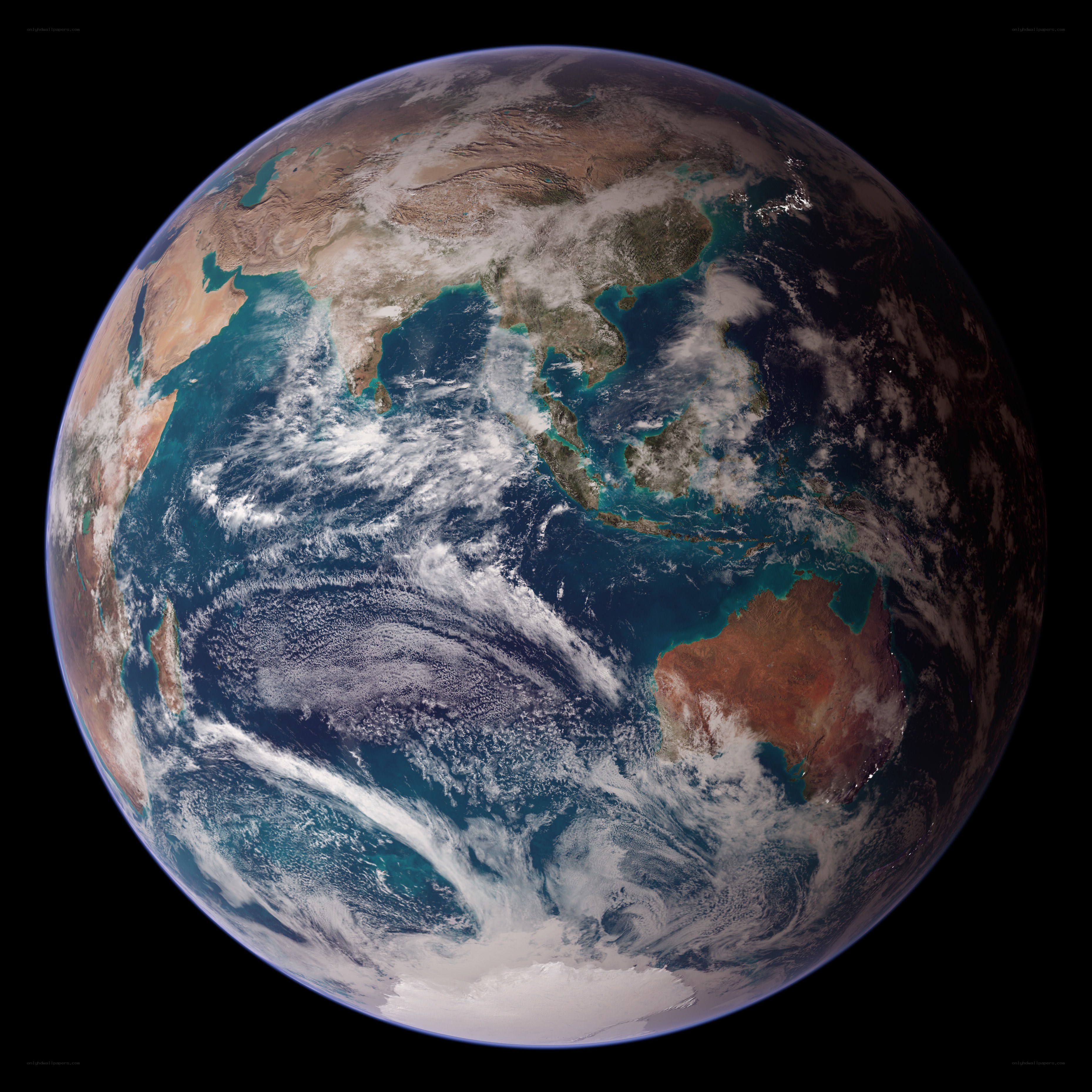 Earth from space view