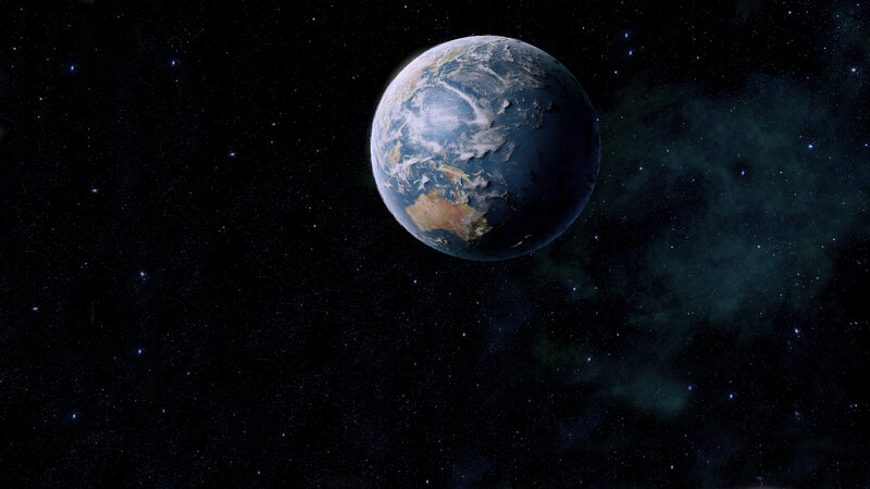 Earth from space view