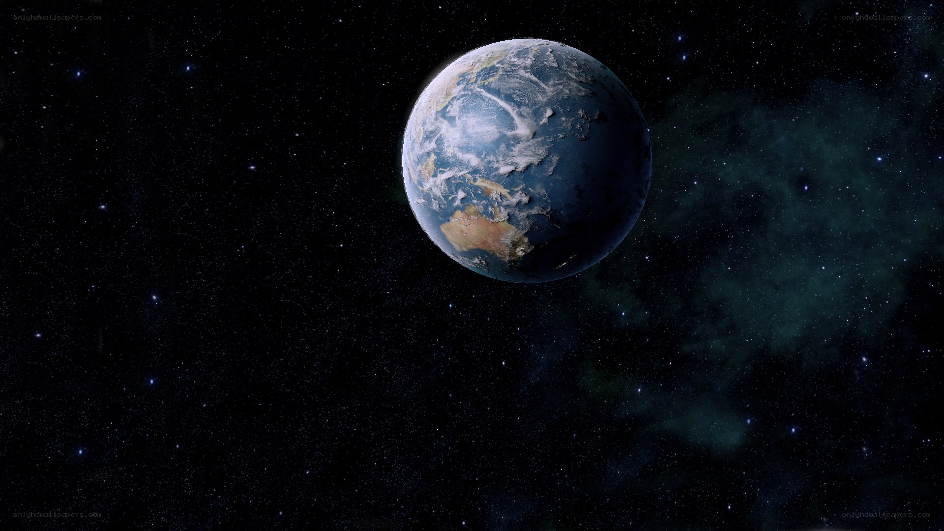 Earth from space view