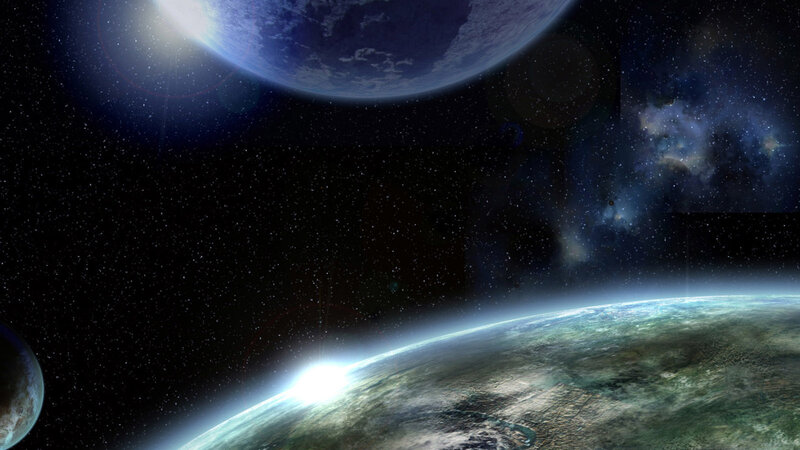 Earth from space view
