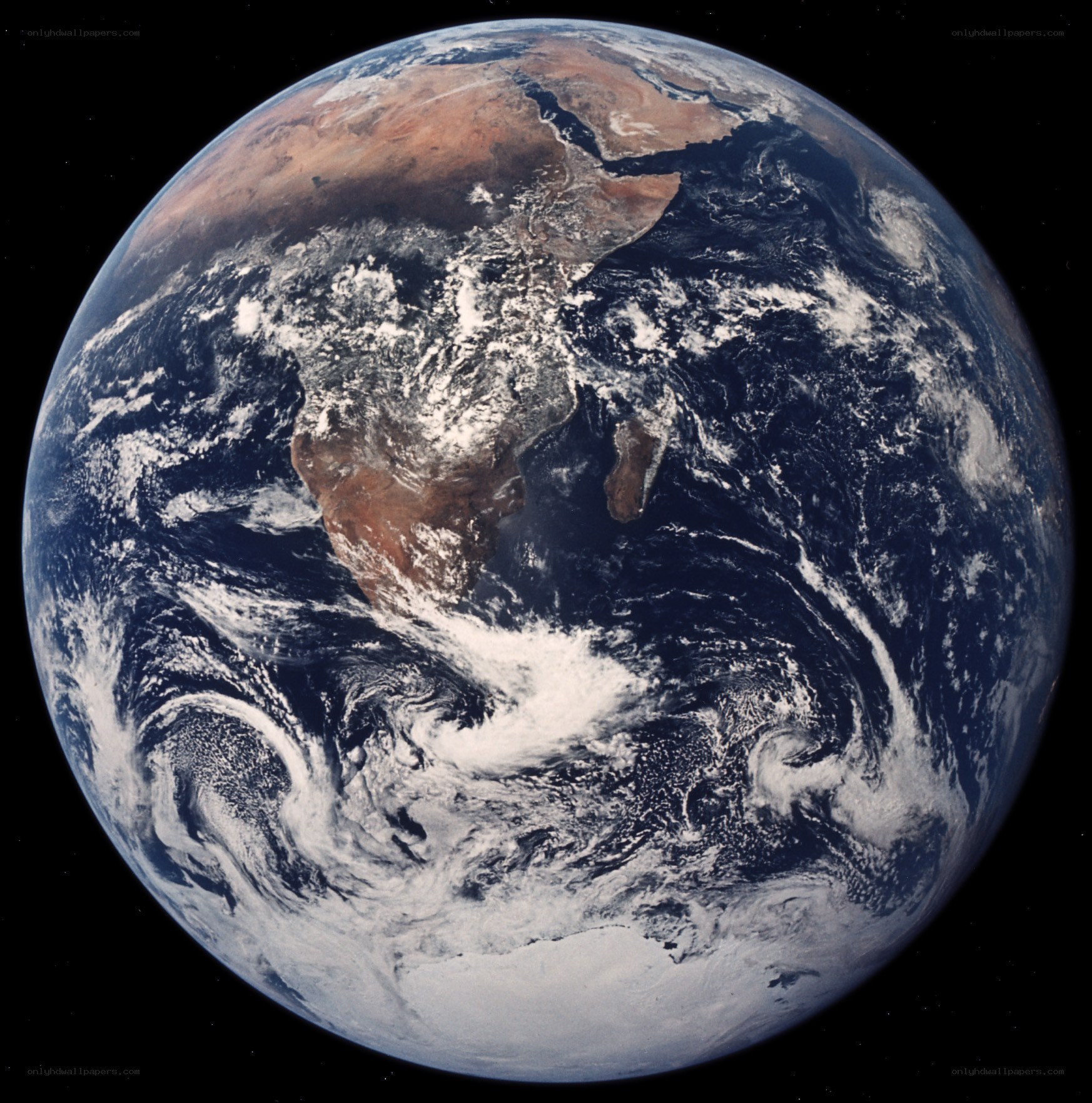 Earth from space view