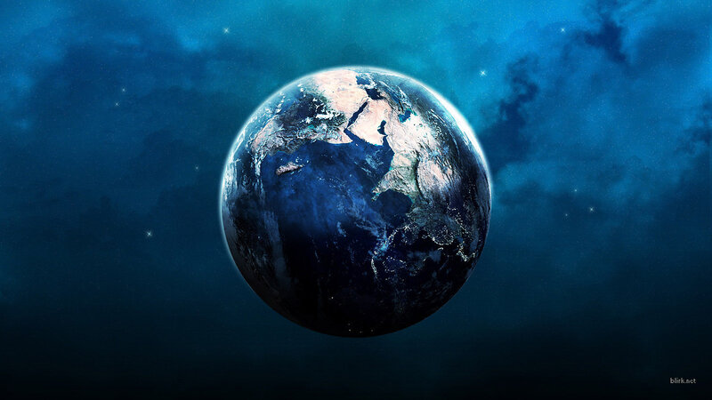 Earth from space view