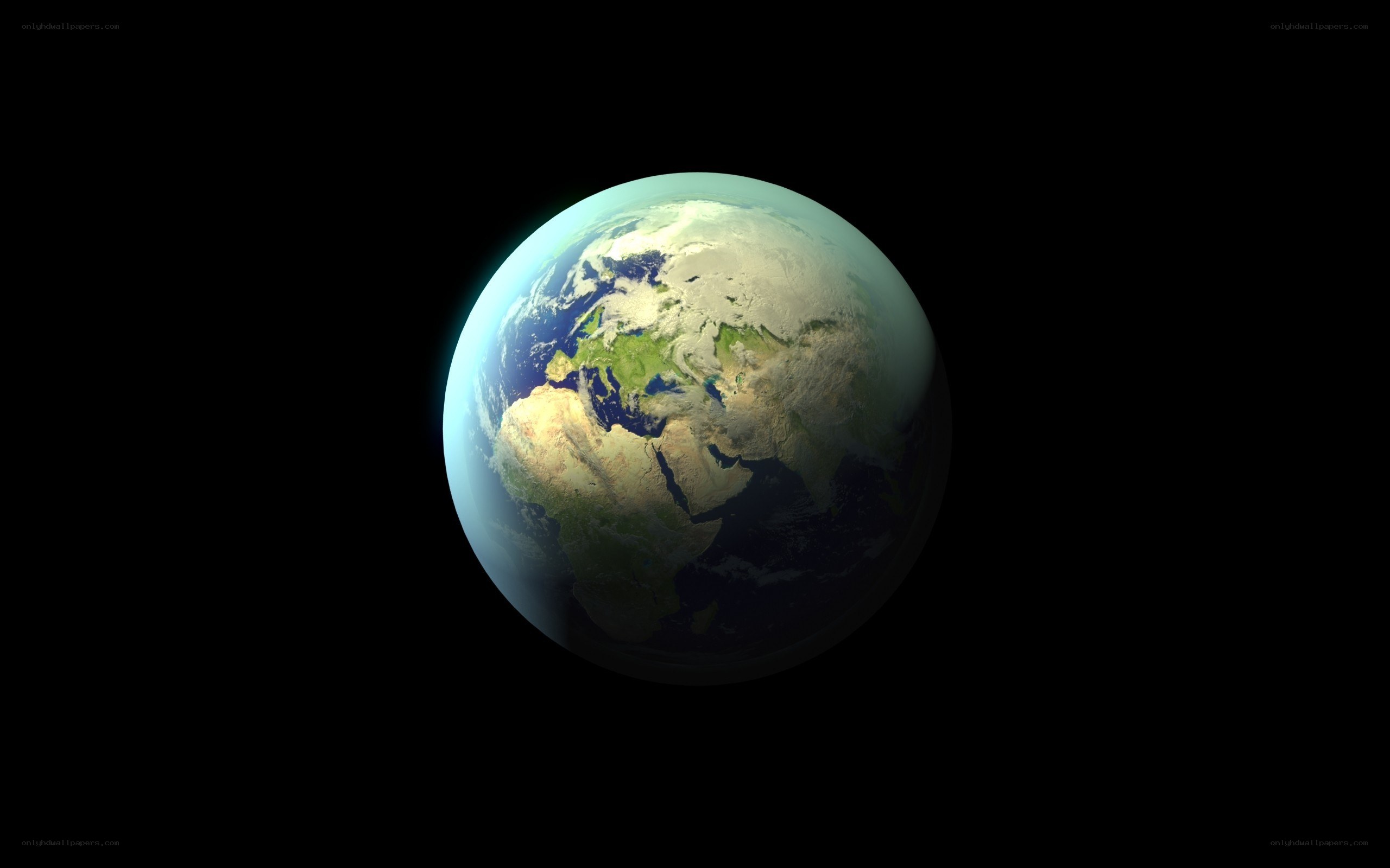 Earth from space view