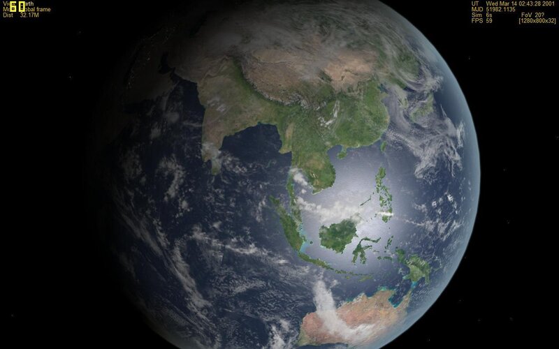 Earth from space view