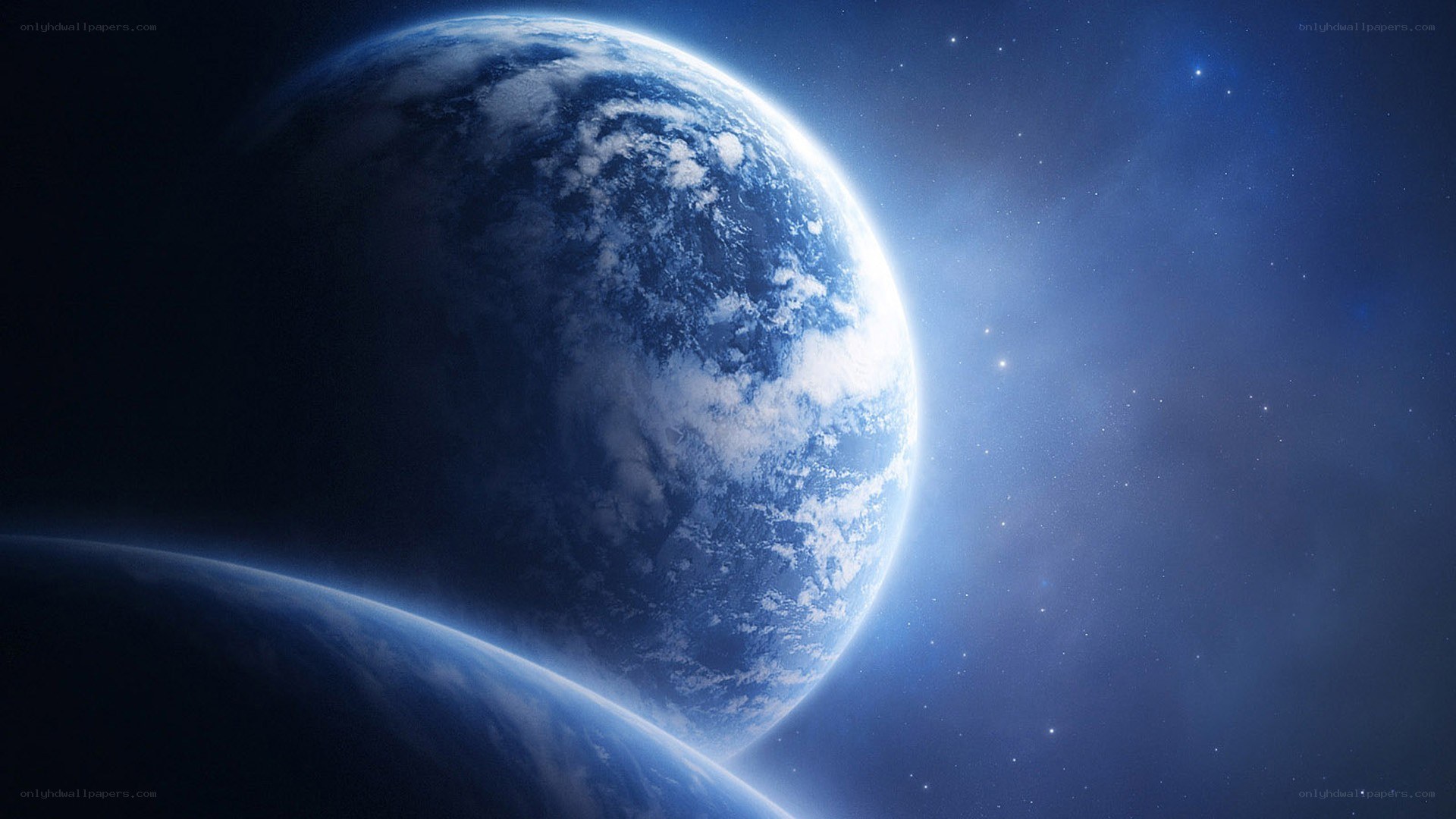Earth from space view
