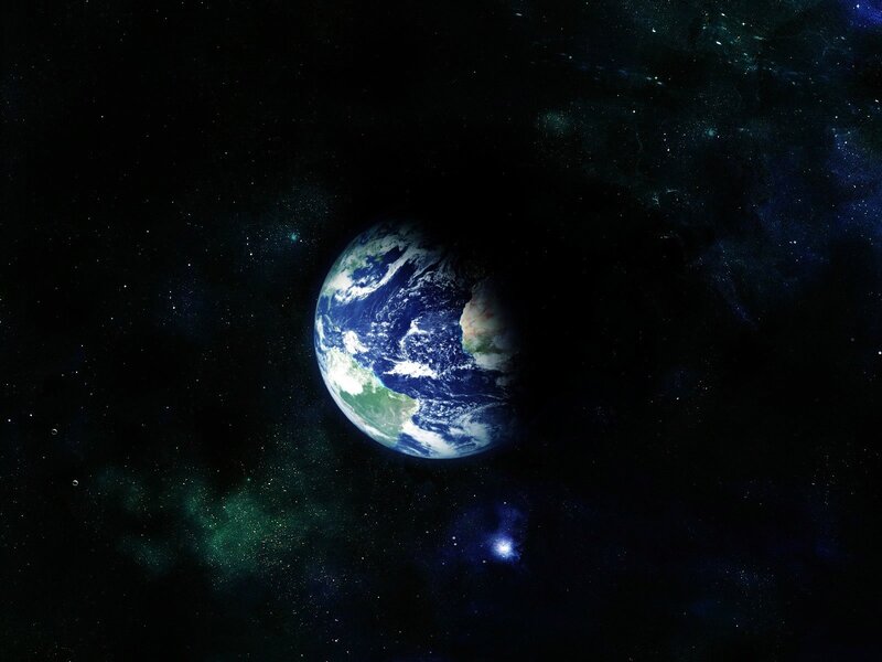 Earth from space view