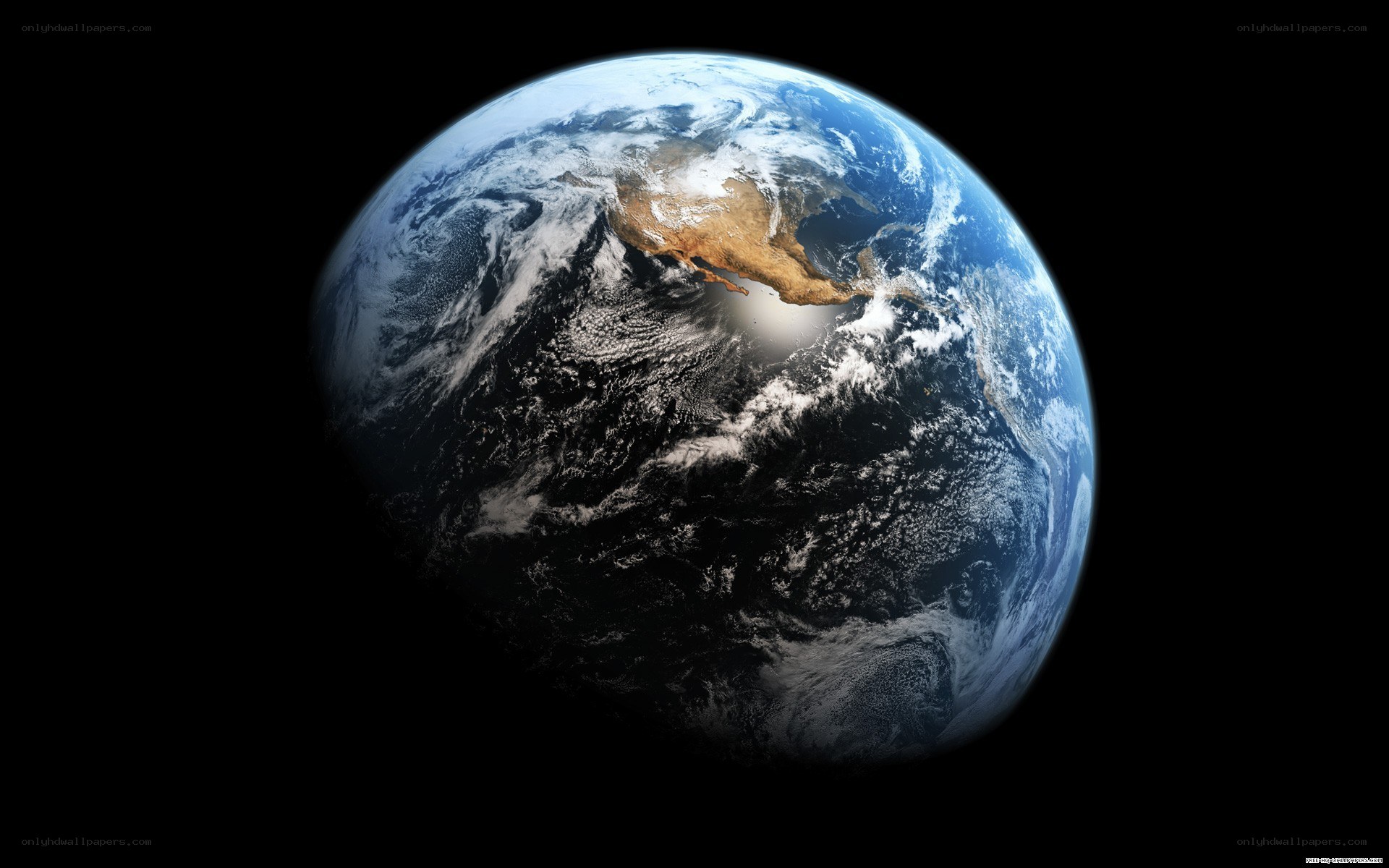 Earth from space view