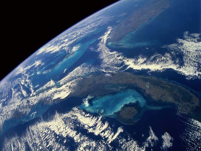 Earth from space view