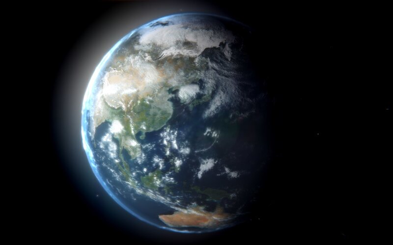 Earth from space view