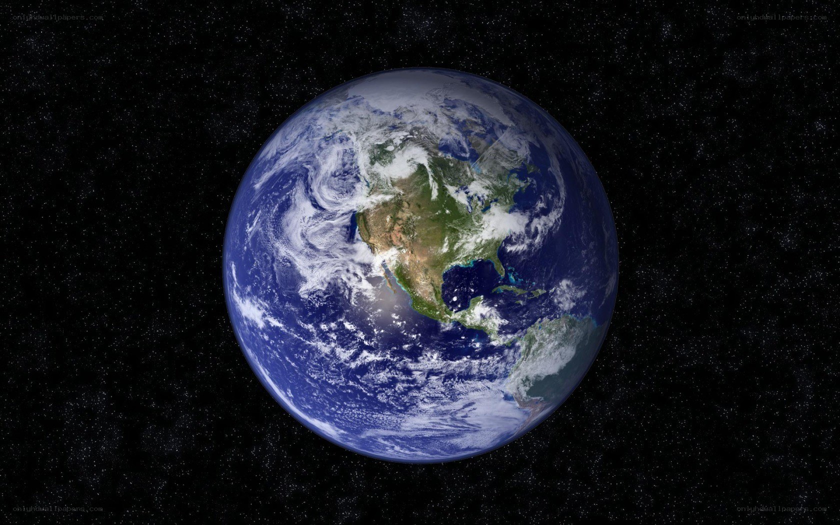 Earth from space view