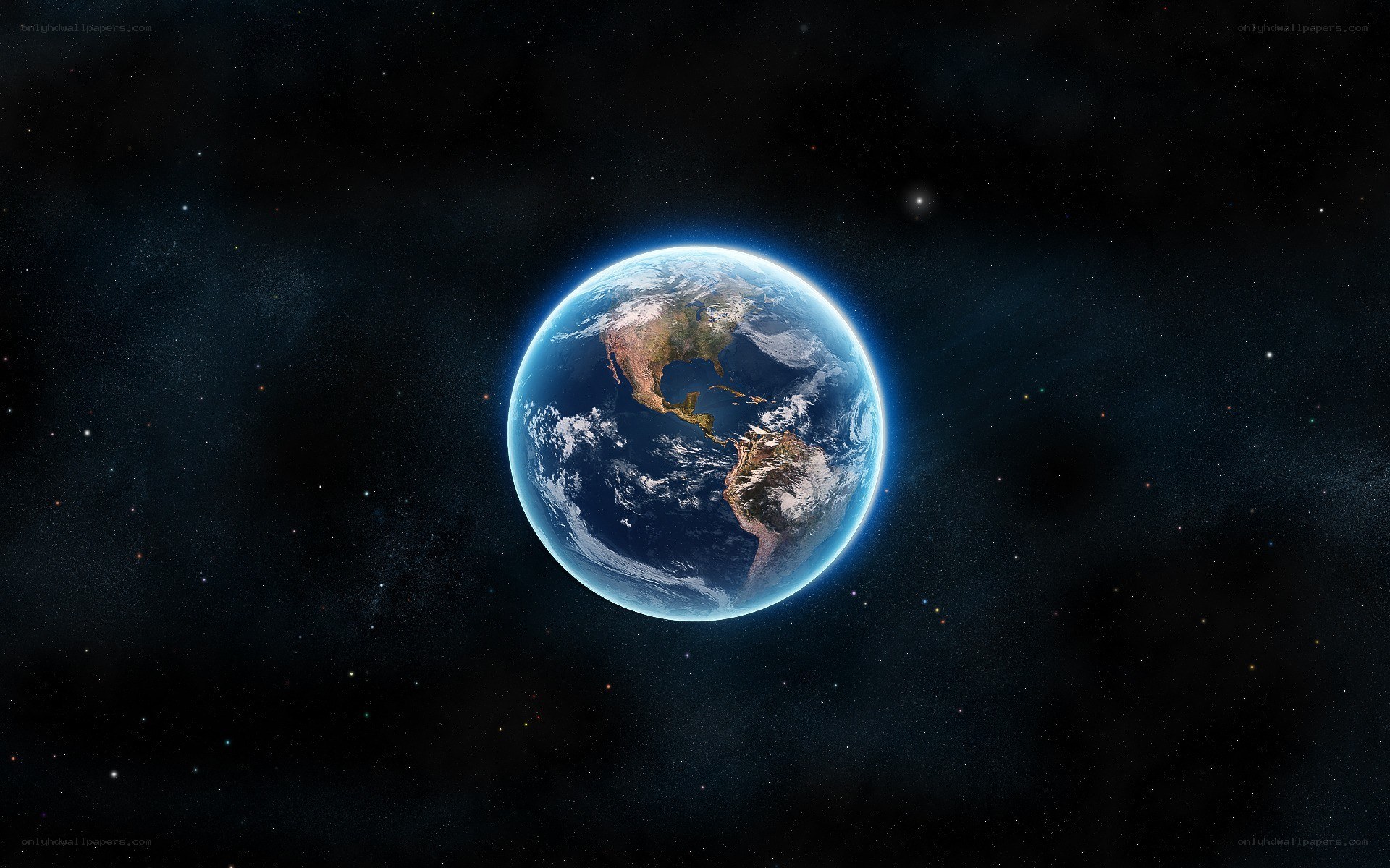 Earth from space view