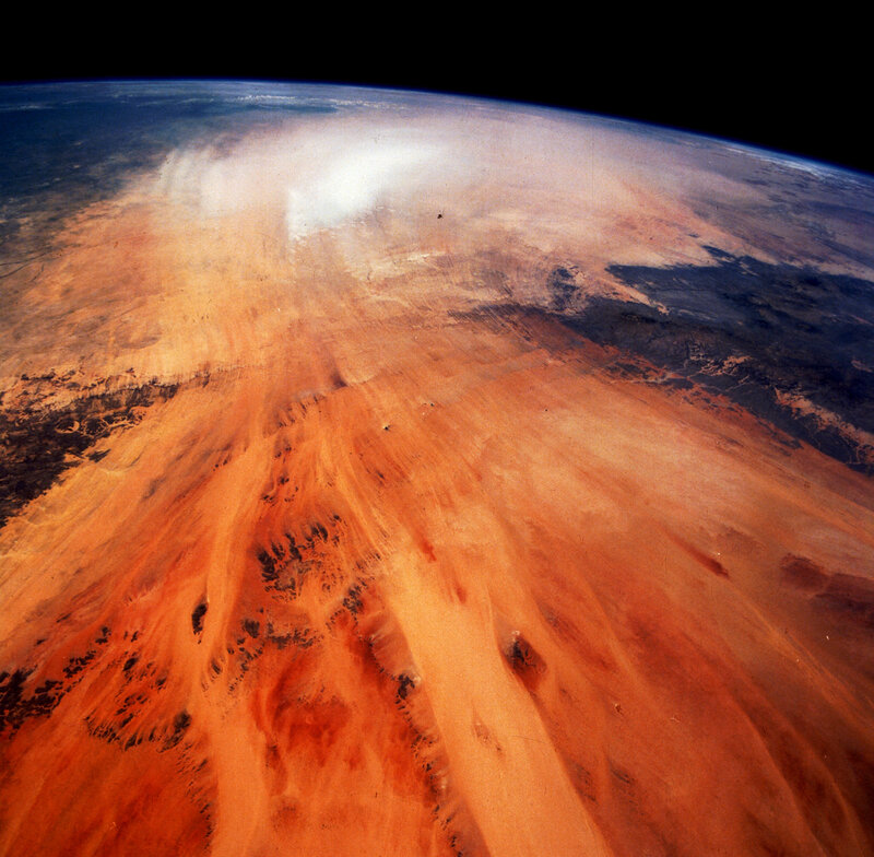 Earth from space view