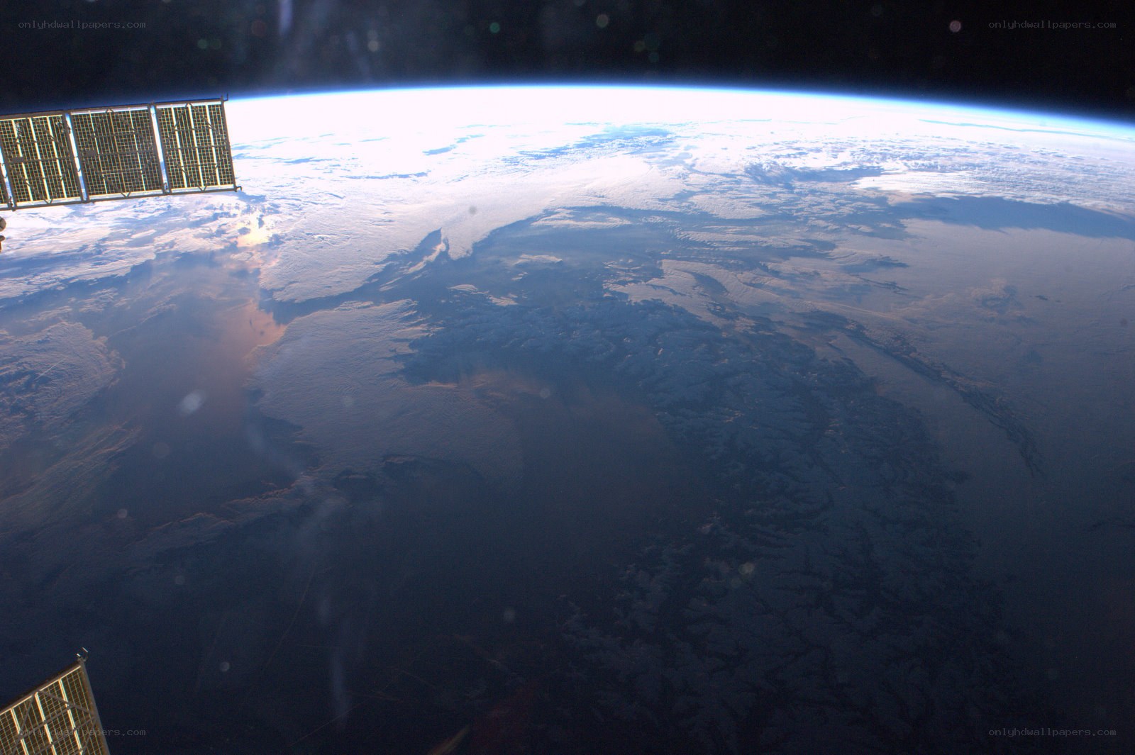 Earth from space view