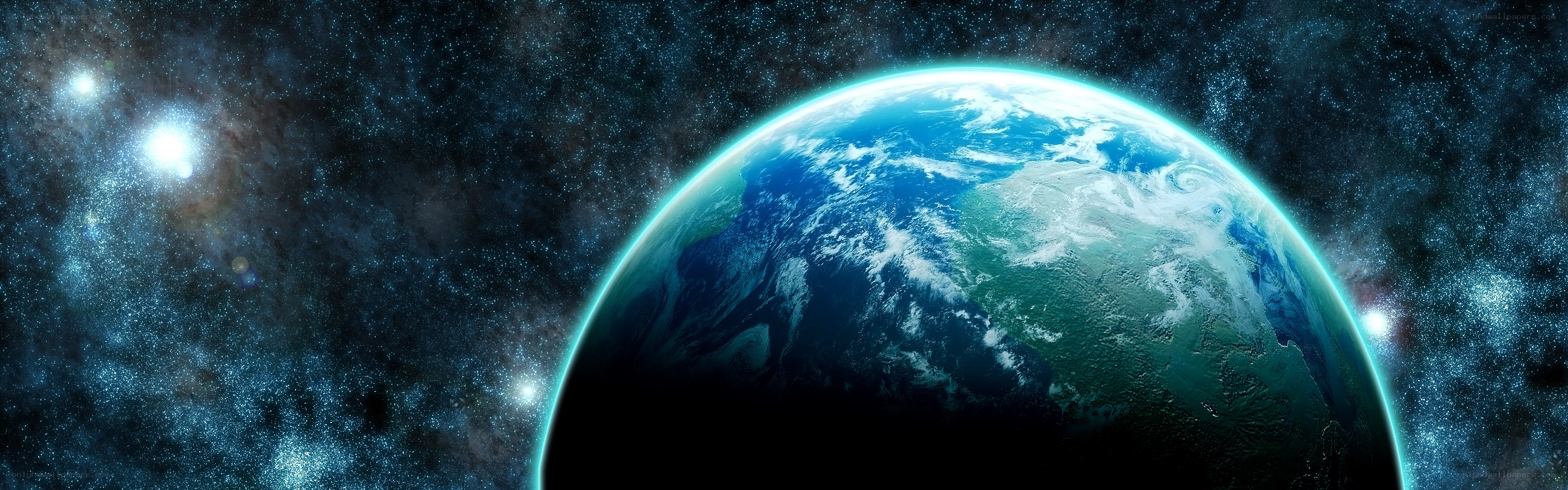 Earth from space view