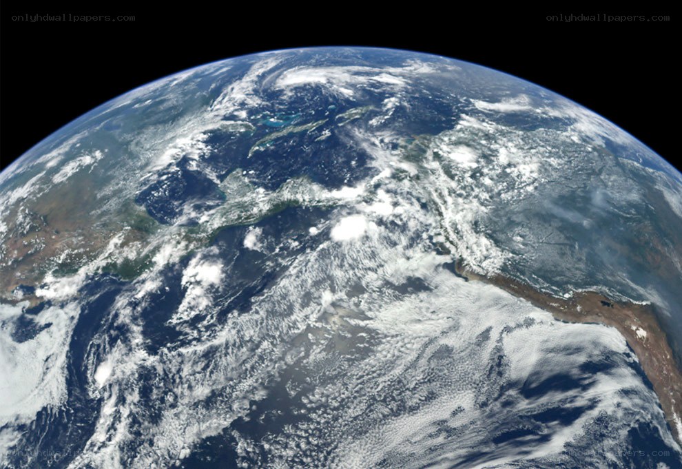 Earth from space view