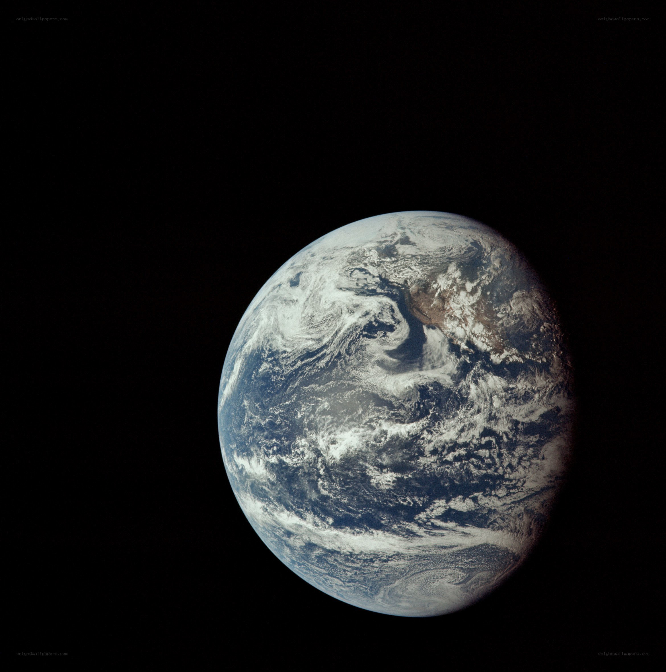 Earth from space view
