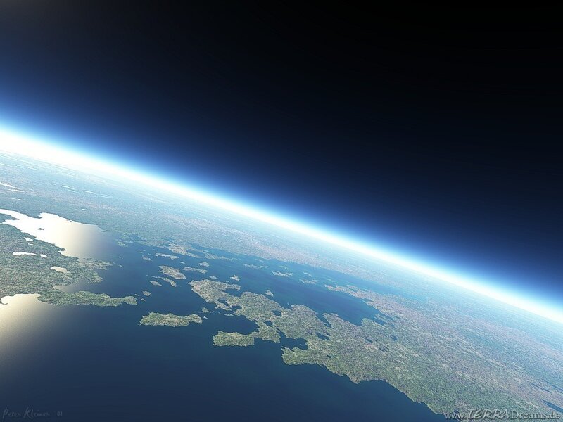 Earth from space view