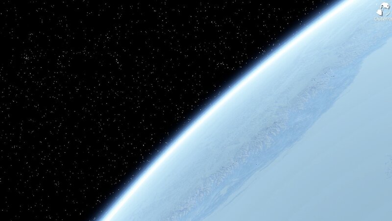 Earth from space view