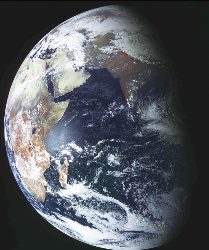 Earth from space view