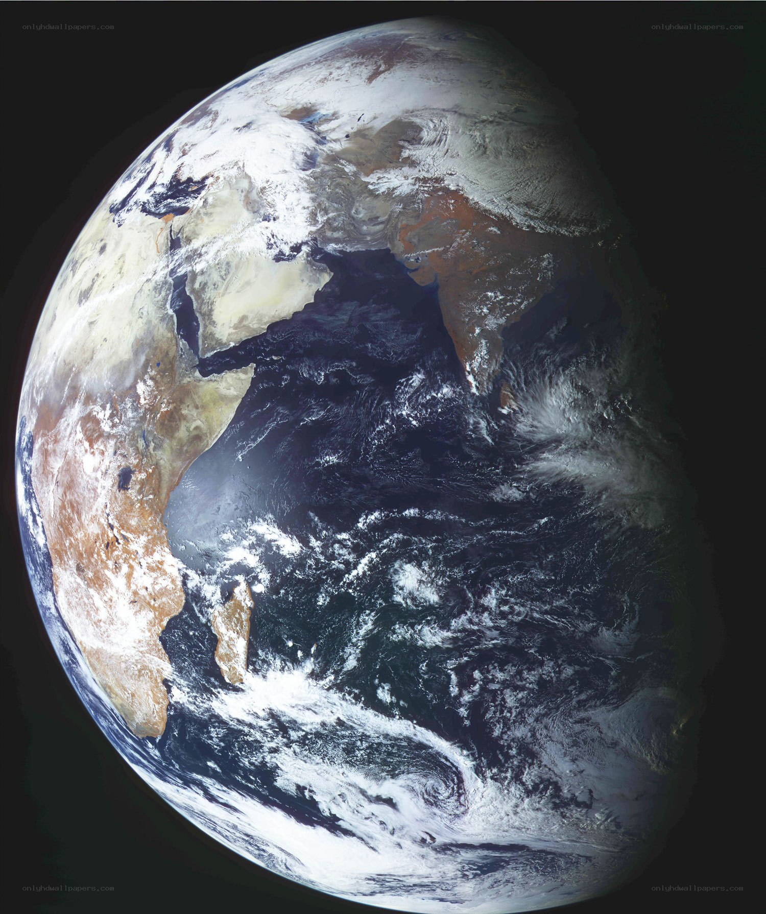 Earth from space view