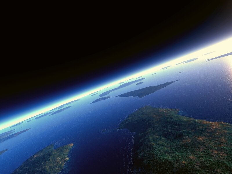 Earth from space view