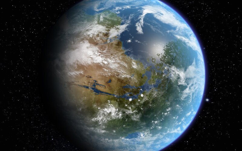 Earth from space view