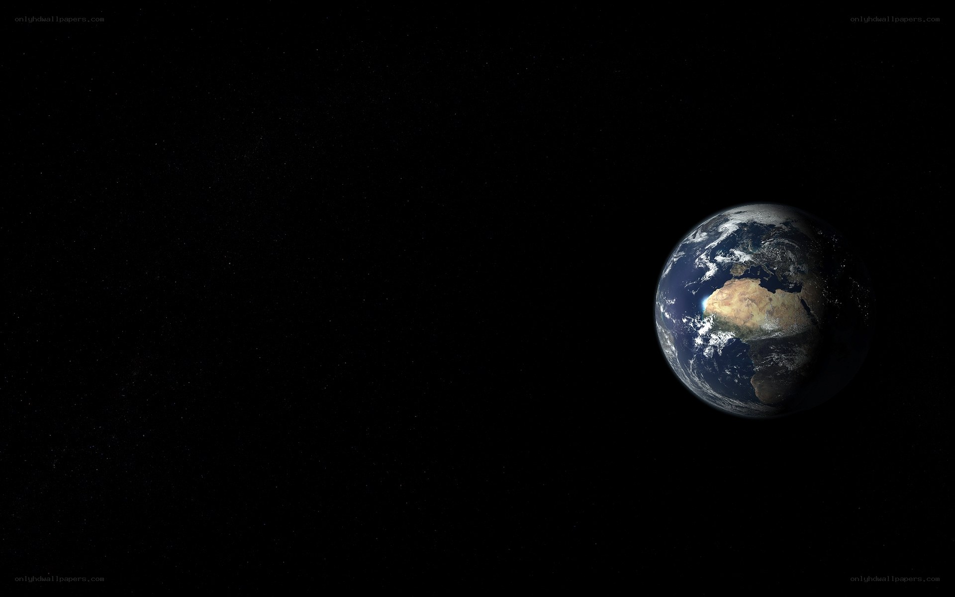 Earth from space view