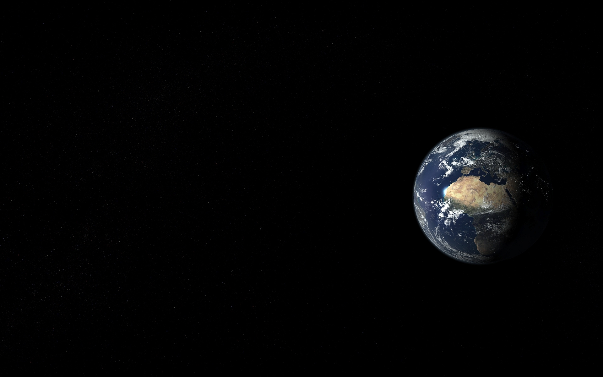 Earth from space view