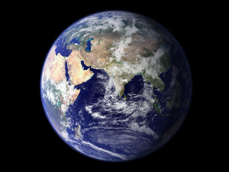 Earth from space view