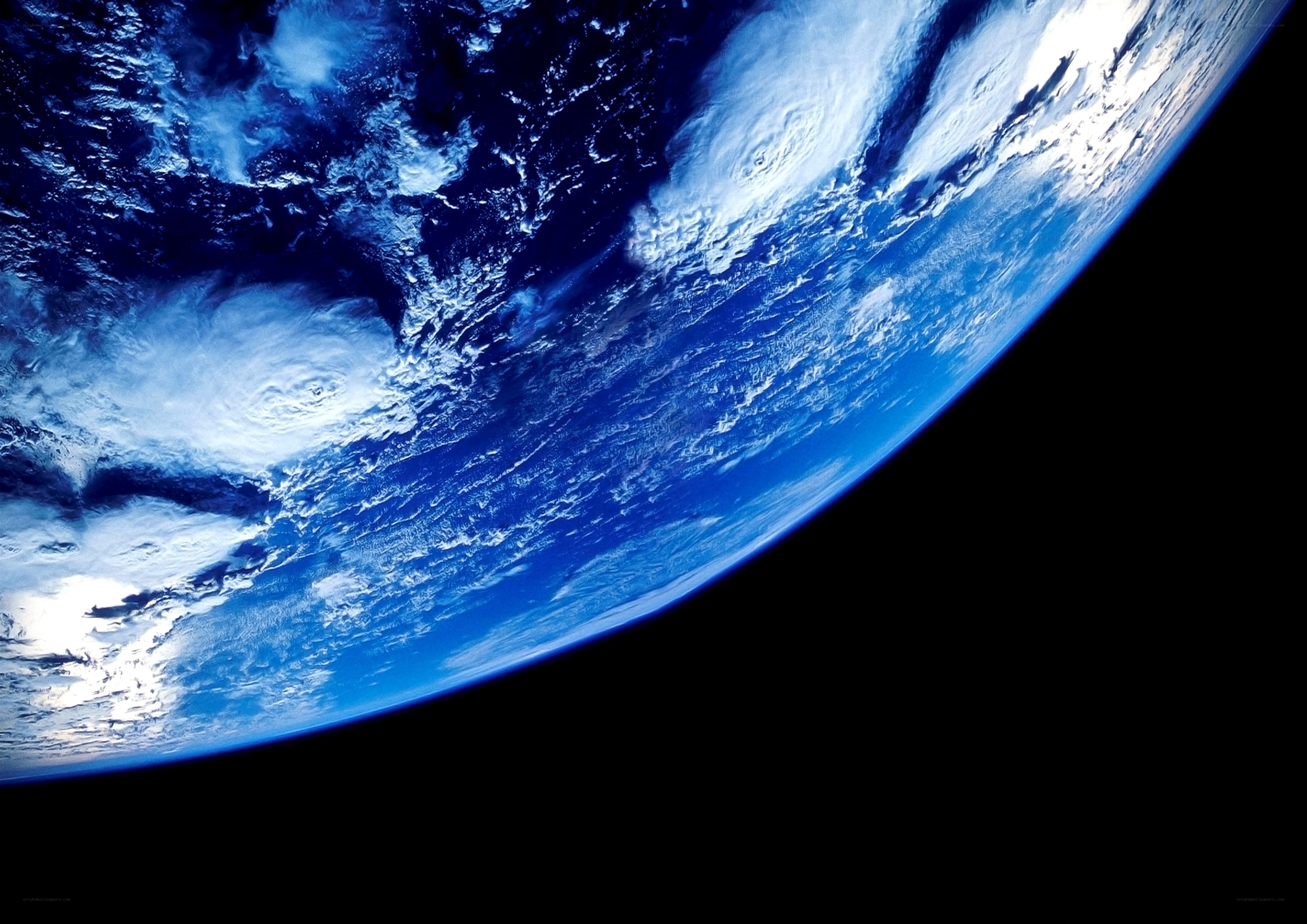 Earth from space view