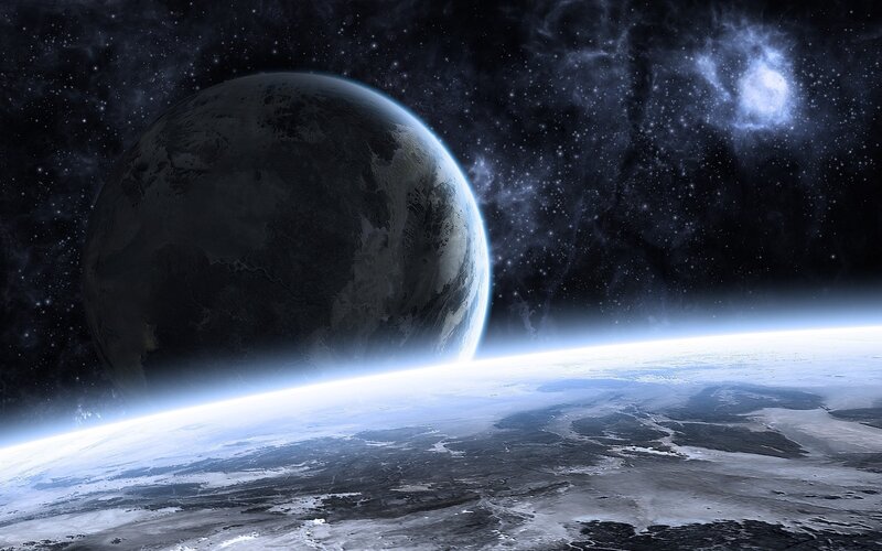 Earth from space view