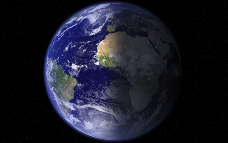 Earth from space view