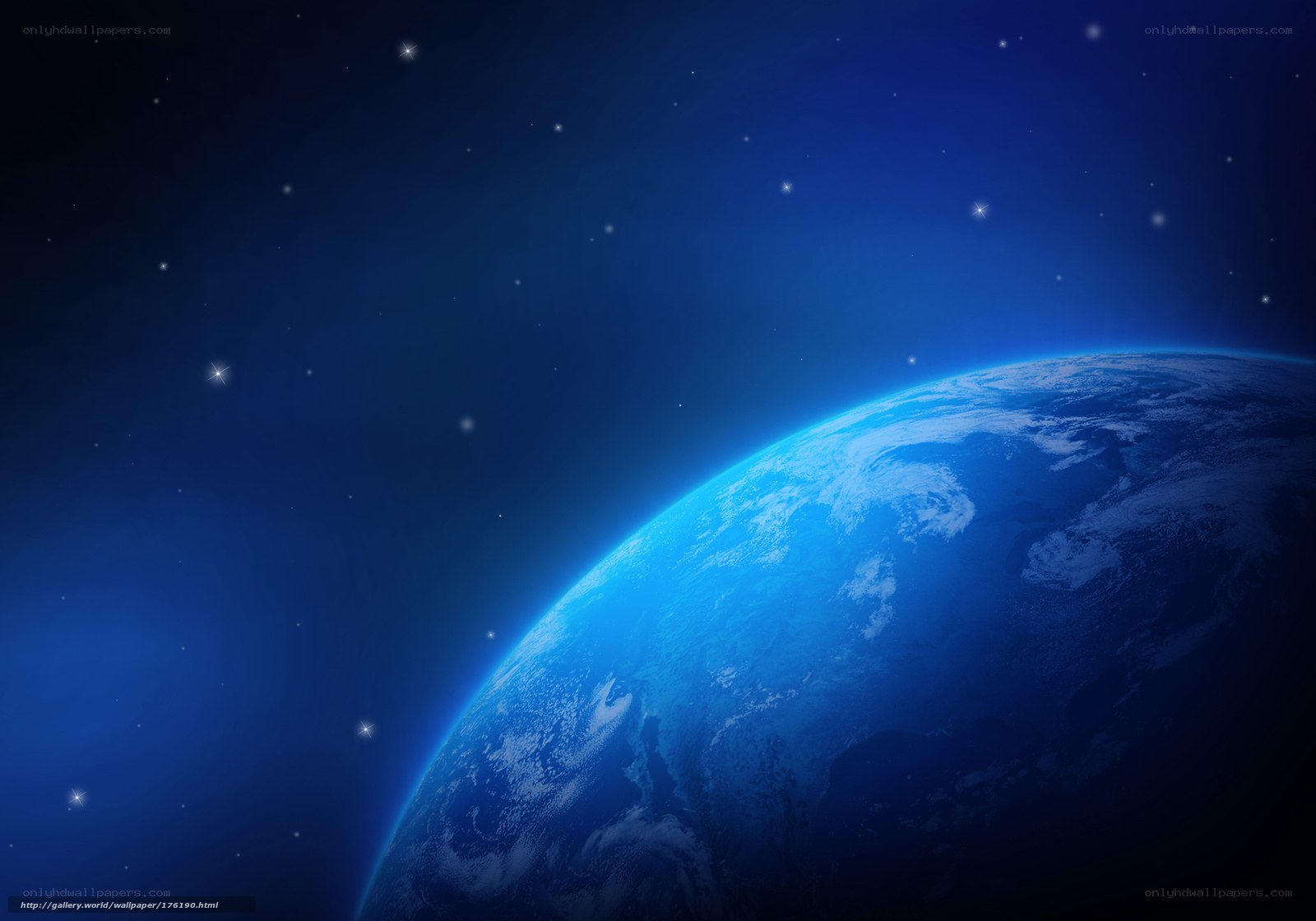 Earth from space view