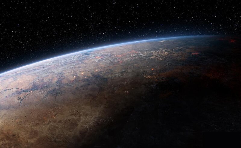 Earth from space view