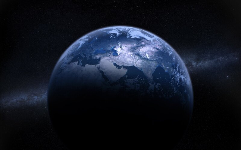 Earth from space view