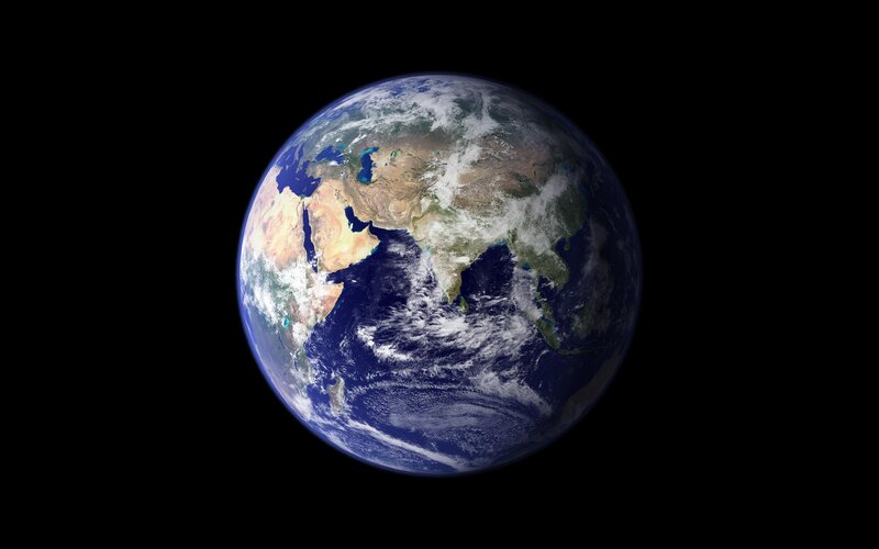 Earth from space view