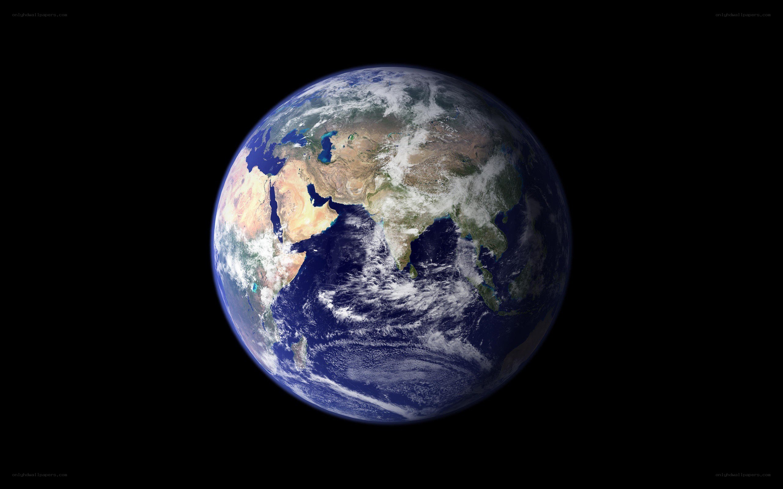 Earth from space view