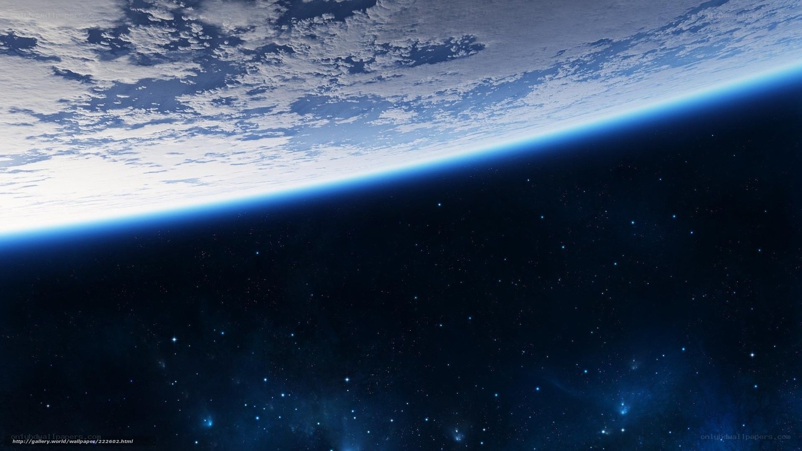 Earth from space view
