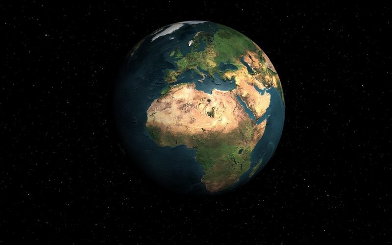 Earth from space view