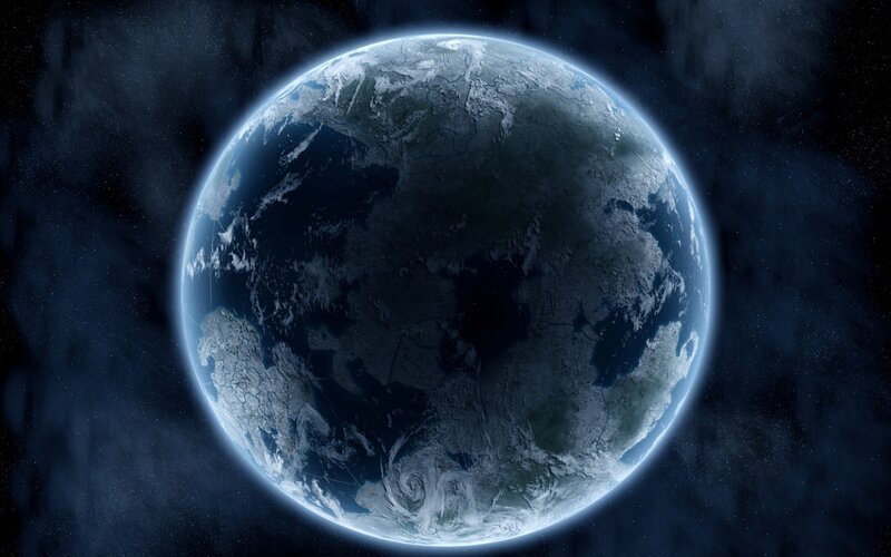 Earth from space view
