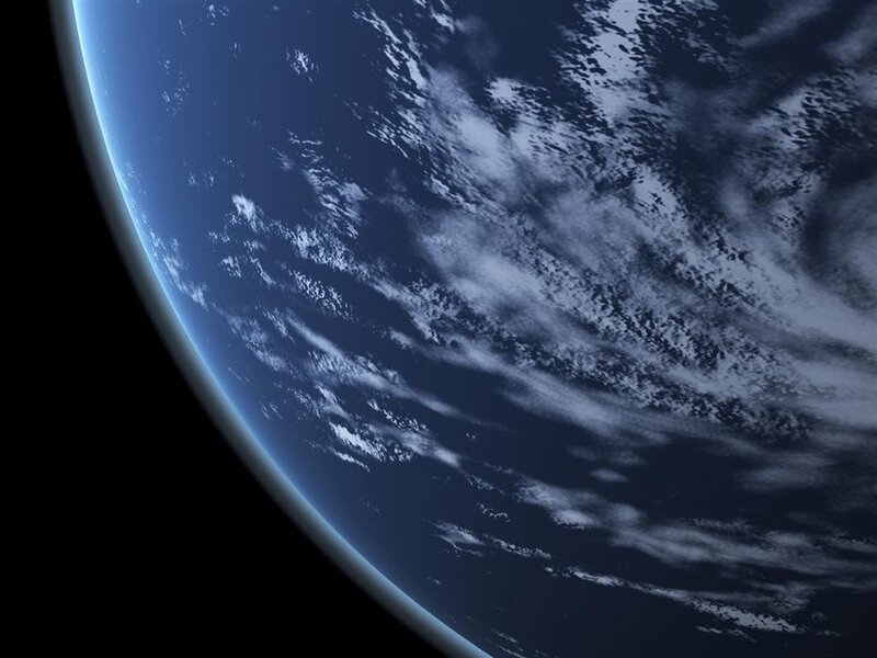 Earth from space view