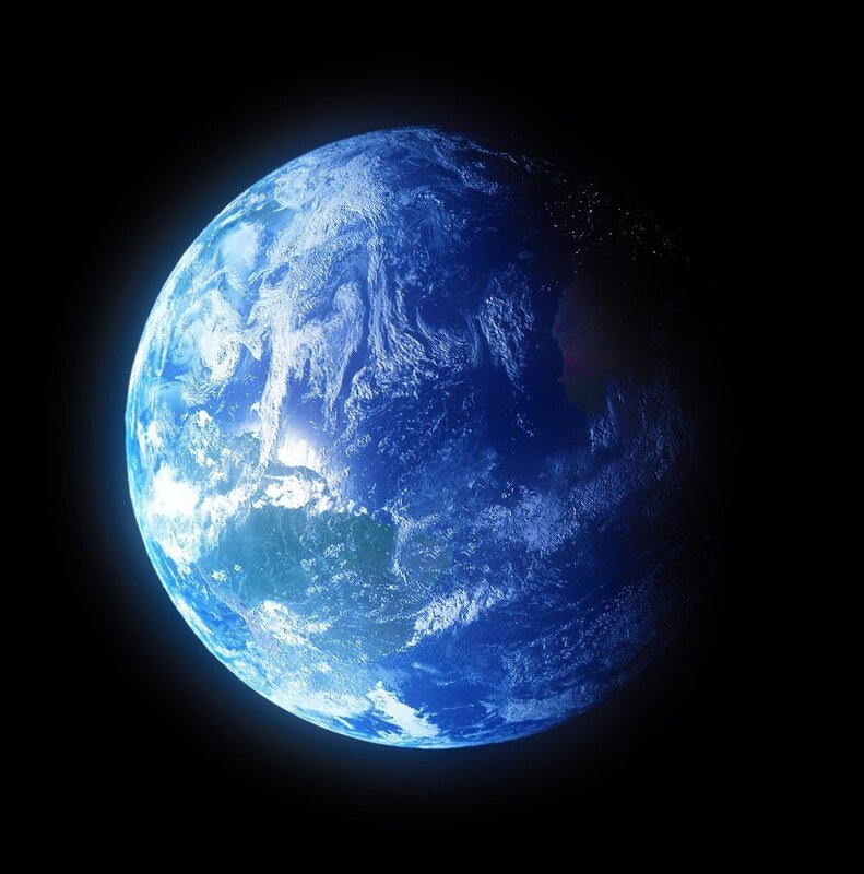 Earth from space view