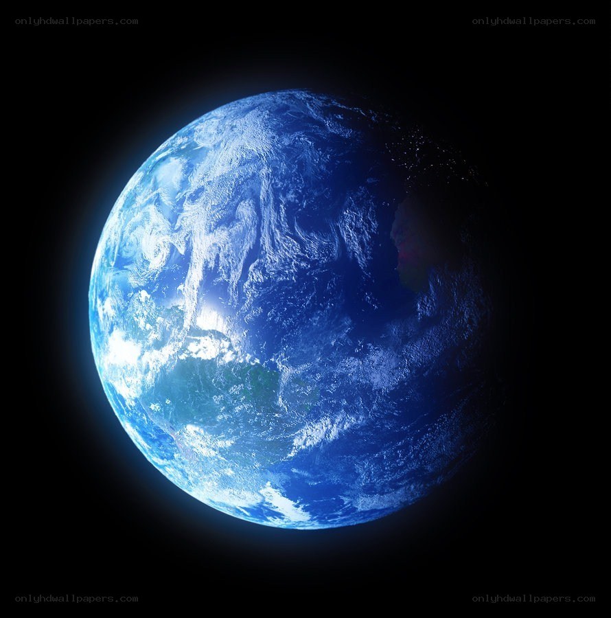Earth from space view