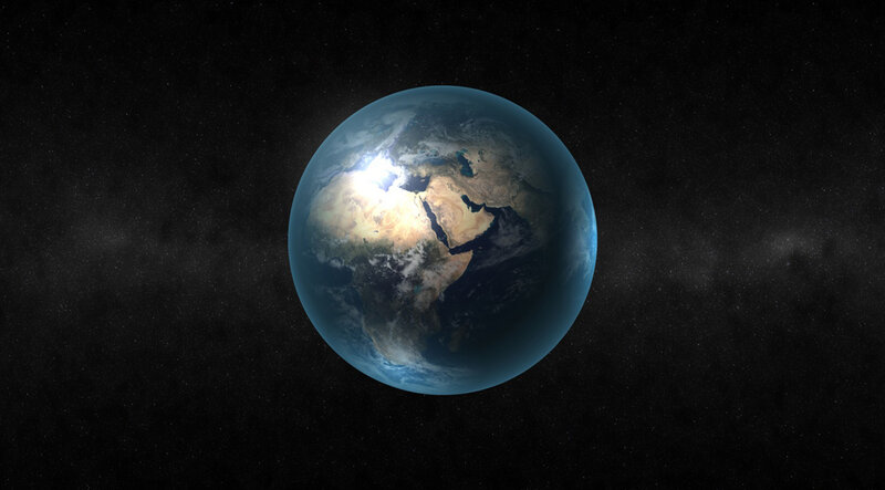 Earth from space view