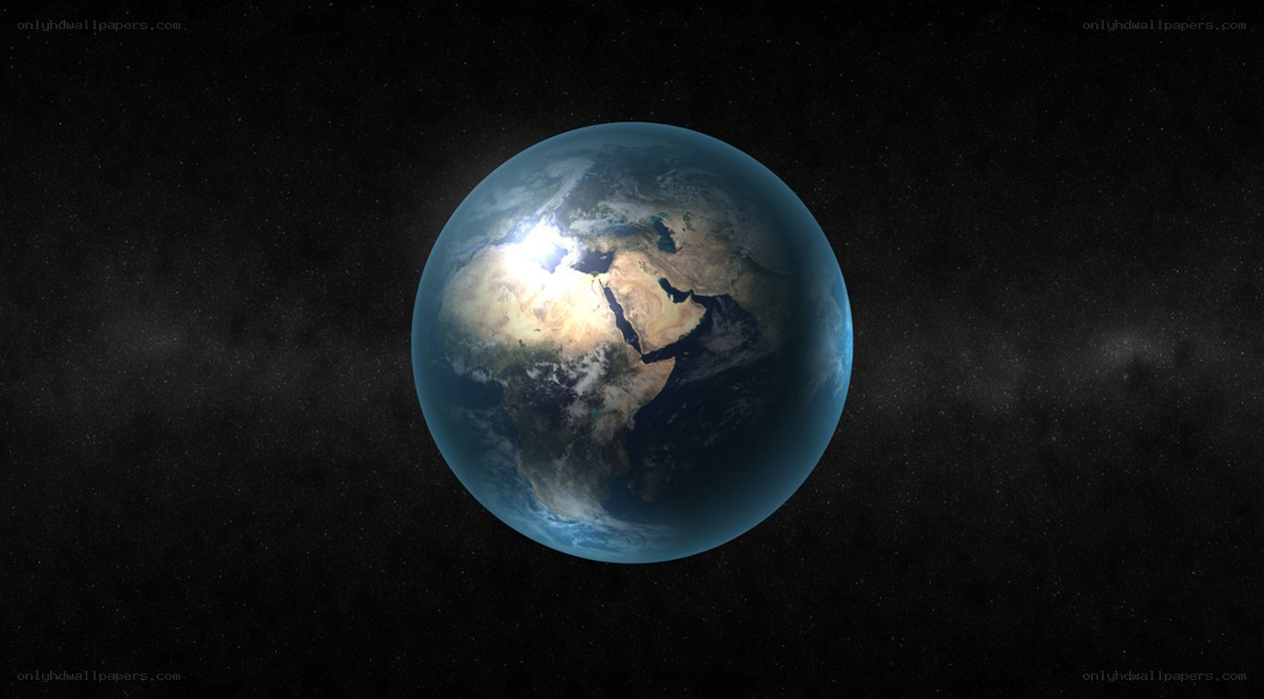 Earth from space view