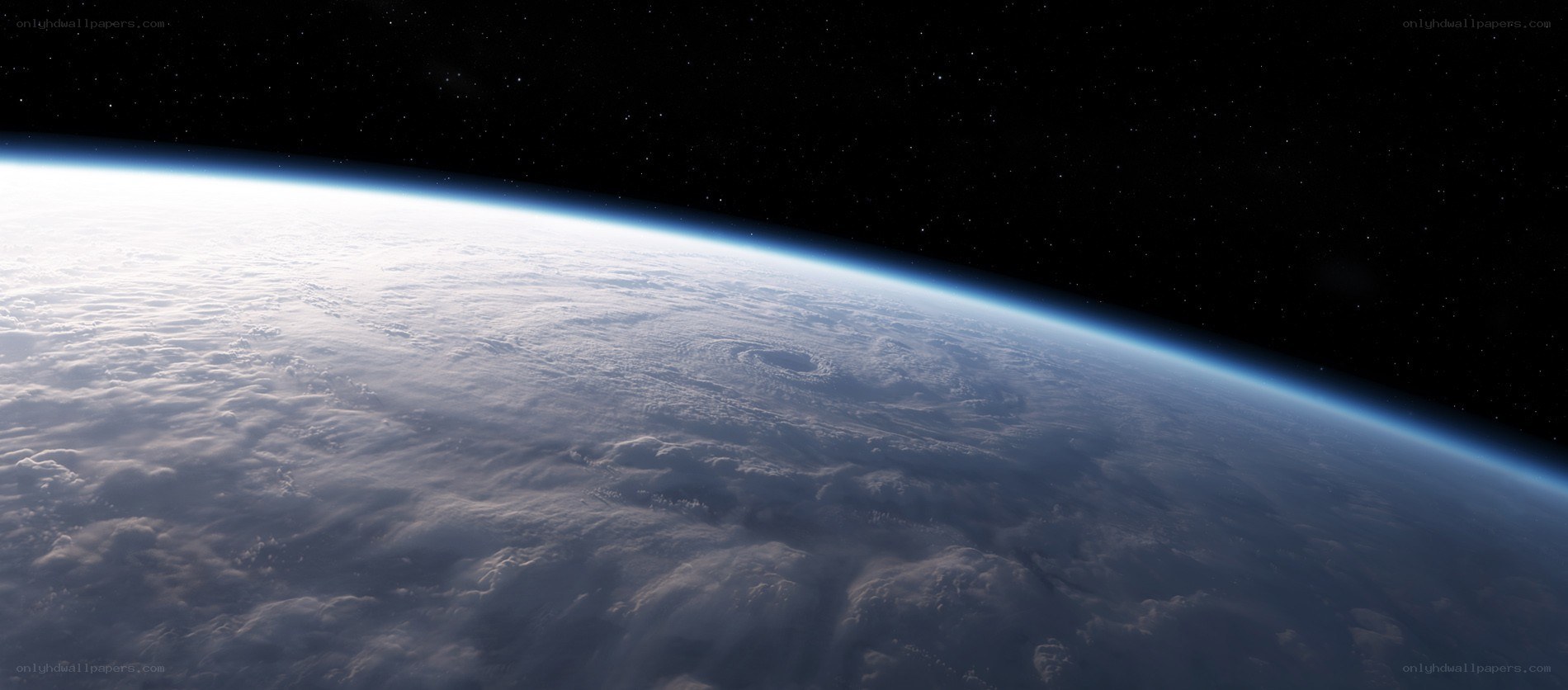 Earth from space view